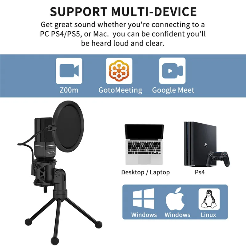 Yanmai-コンデンサーマイクSF-777,USB,ポップアップ三脚