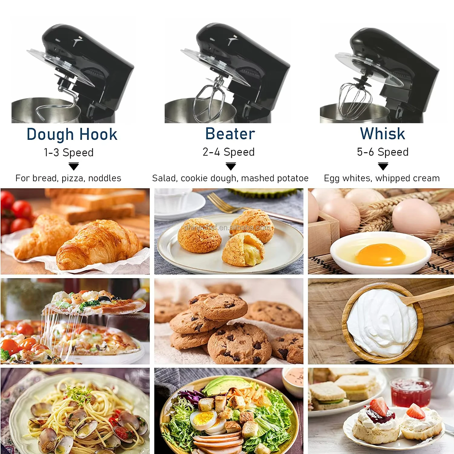 ODM Tilt Head Cake Food Mixer Household Kitchen Appliance Kitchen Dough Stand Mixer