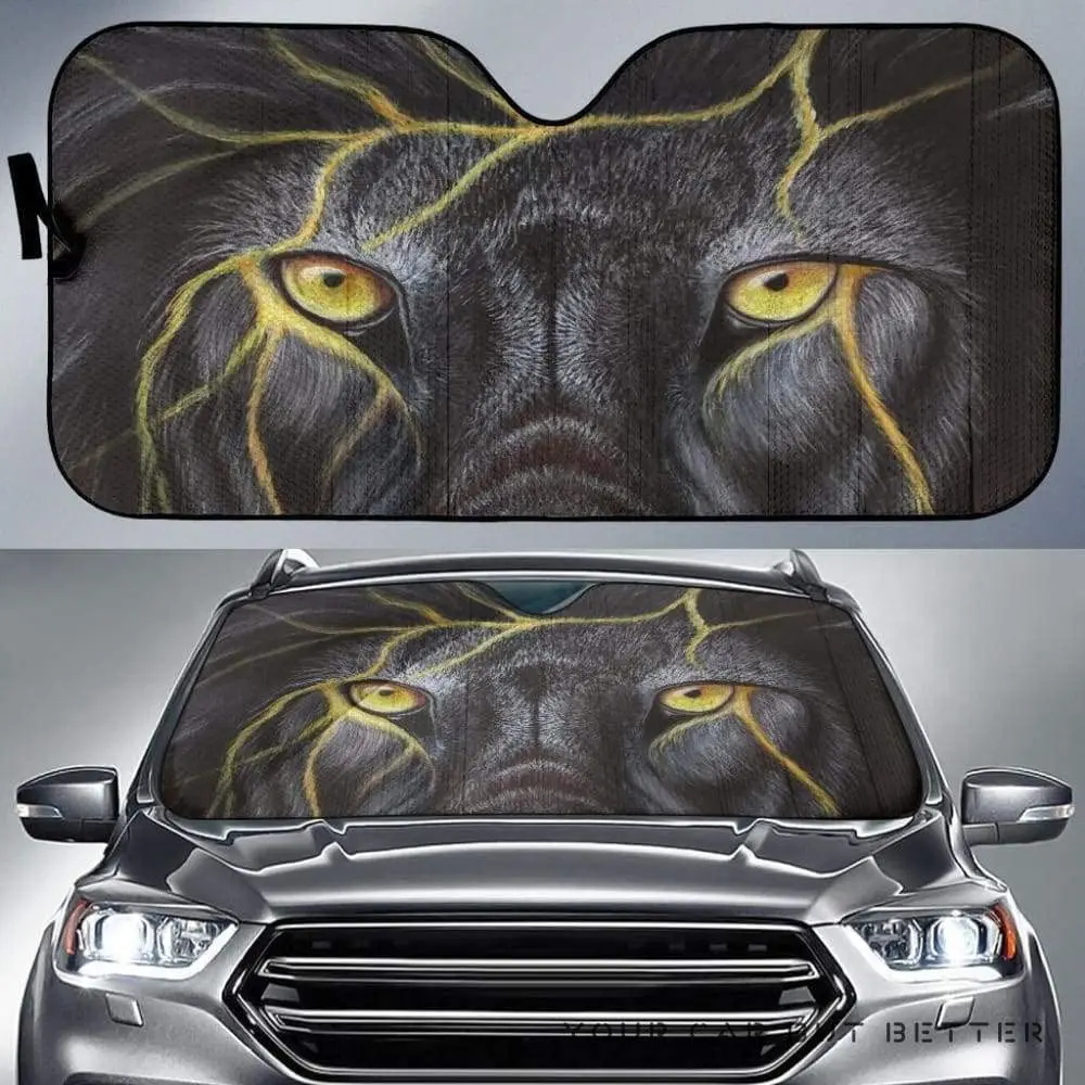 

Lion of Judah Eyes Christ God Lion Art Car Sunshade, Windshield Visor, UV Sunscreen Window Shade for Christian