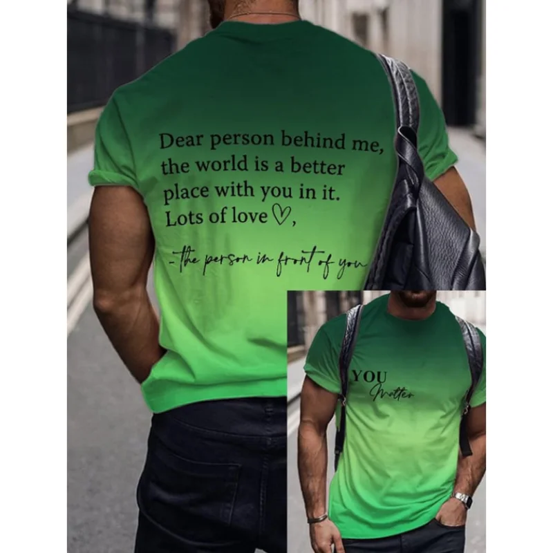 

Simple Men's T-Shirt 3d Letters Print Short Sleeve Tops Summer Colour Men's Clothing Fashion T Shirt Oversized Clothes Pullover