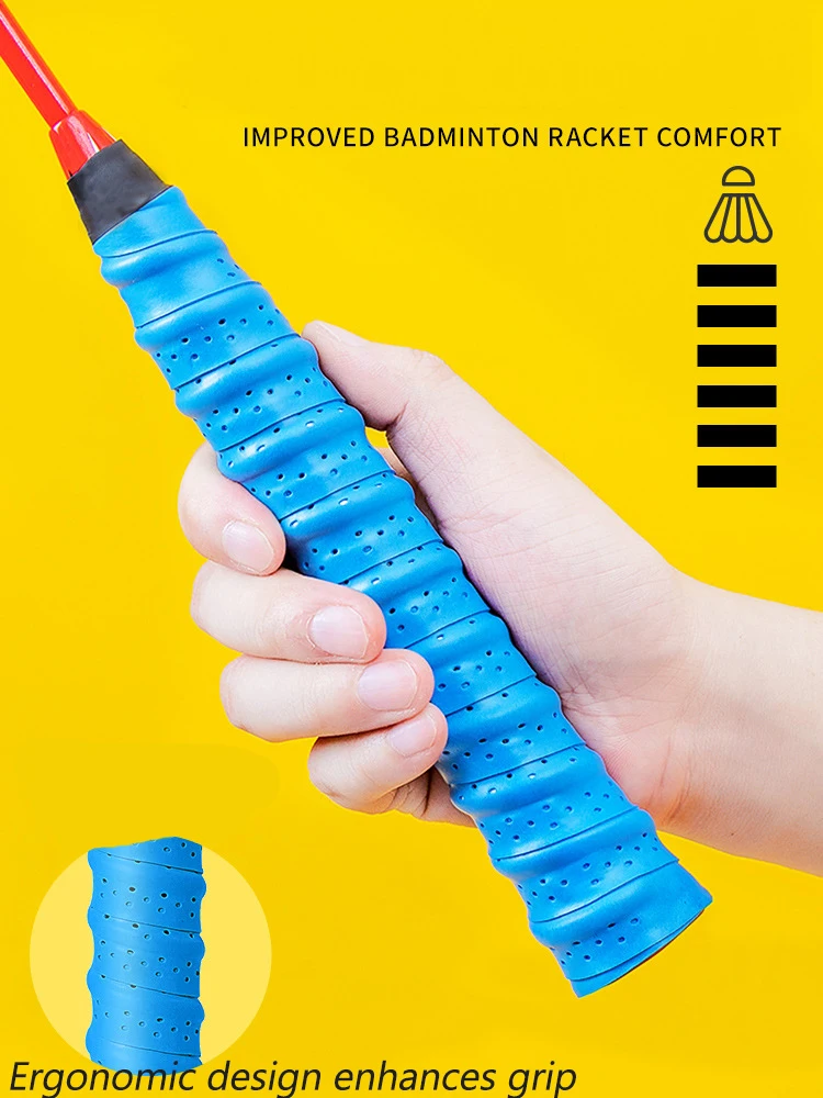 2PCS Anti-slip Breathable Sport Over Grip Sweatband Tennis Overgrips Tape Badminton Racket Grips Fishing Rods OverGrip Band badminton racquet tape