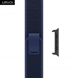 URVOI Nylon Weave Trail Loop Band with Pull Tab Closure - 44 45 49mm 46mm - S10 (24 Blue BLK)
