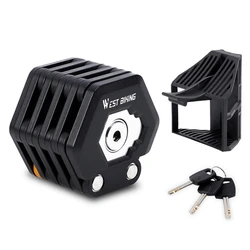 Compact Alloy Steel Anti-Theft Bicycle Lock - Portable Security for Bikes and Motorcycles (Black)