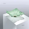 Unique Glass Bathroom Sinks for Balcony Modern Painted Transparent Basin Personalized Creative Designer Sink for Restaurant 6