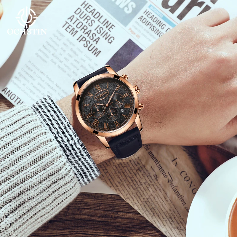 Ochstin new 2023 Navigator series business high-end luxury multi-functional quartz movement luminous men's quartz watch
