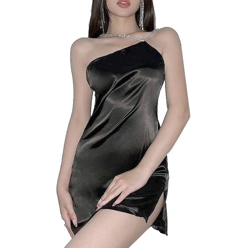 

Women's Short Dress Sexy Open Back Split Short Busted Hot Girl Street Party Dress Birthday Dress 2023 Summer New