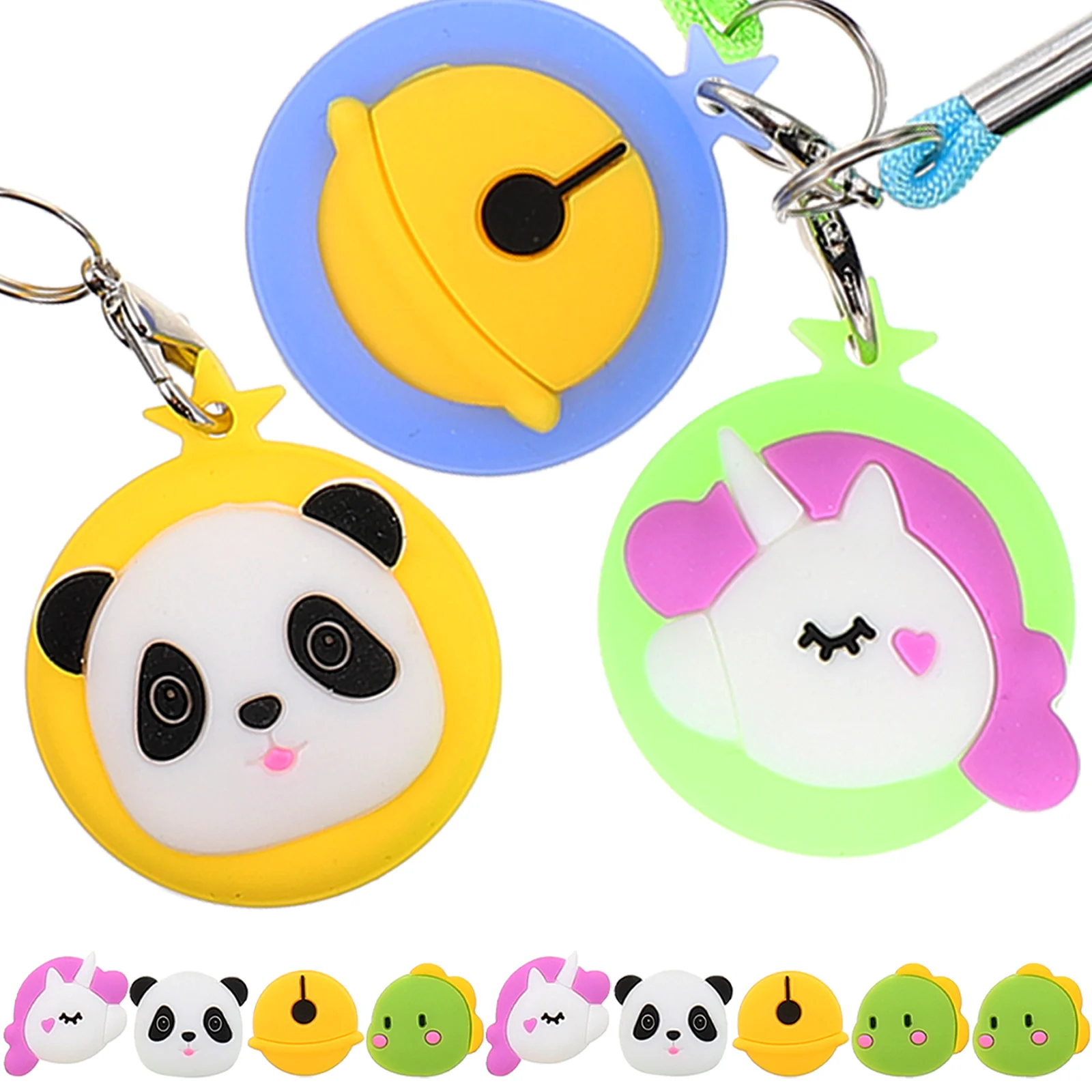 

Silicone Protective Cover Adjustable Nylon Cord Kids Necklace Compatible for AirTag