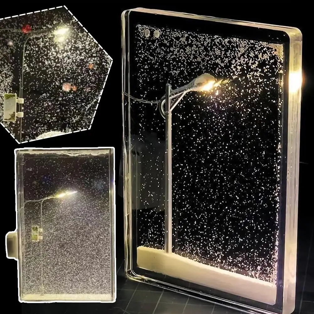 Snowy Night Creative Snow Scene Night Light Handmade DIY Street Light Material Package Gift night light