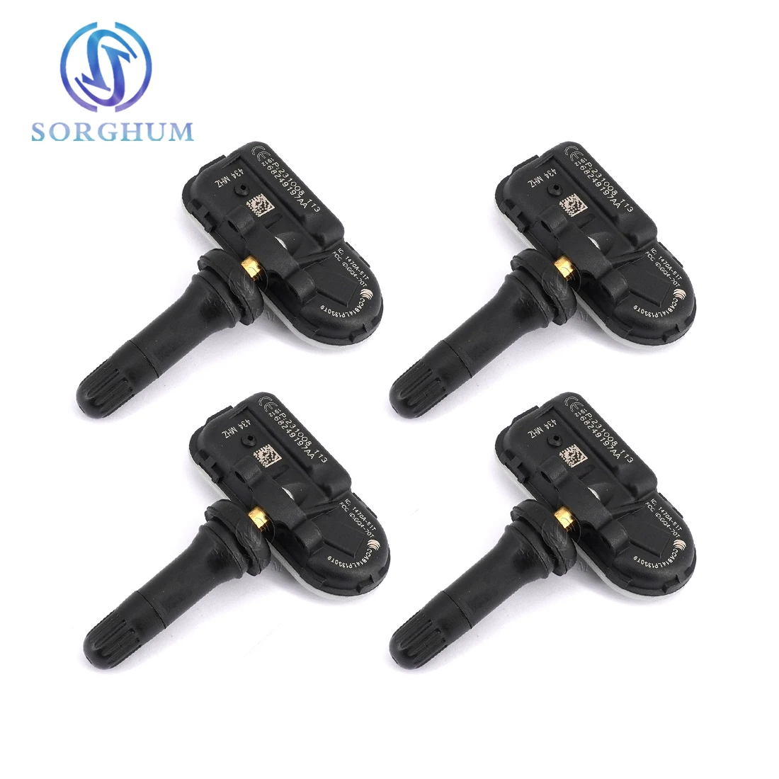 

4PCS Sorghum 68249197AA 68157568AA TPMS Tire Pressure Monitor System Sensor For Jeep Cherokee Dodge Ram 1500 2500 3500 2014-2016