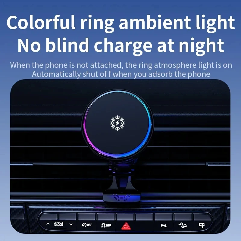 Magnetic Wireless Car Charger for iPhone15 14 13 12 Pro Max