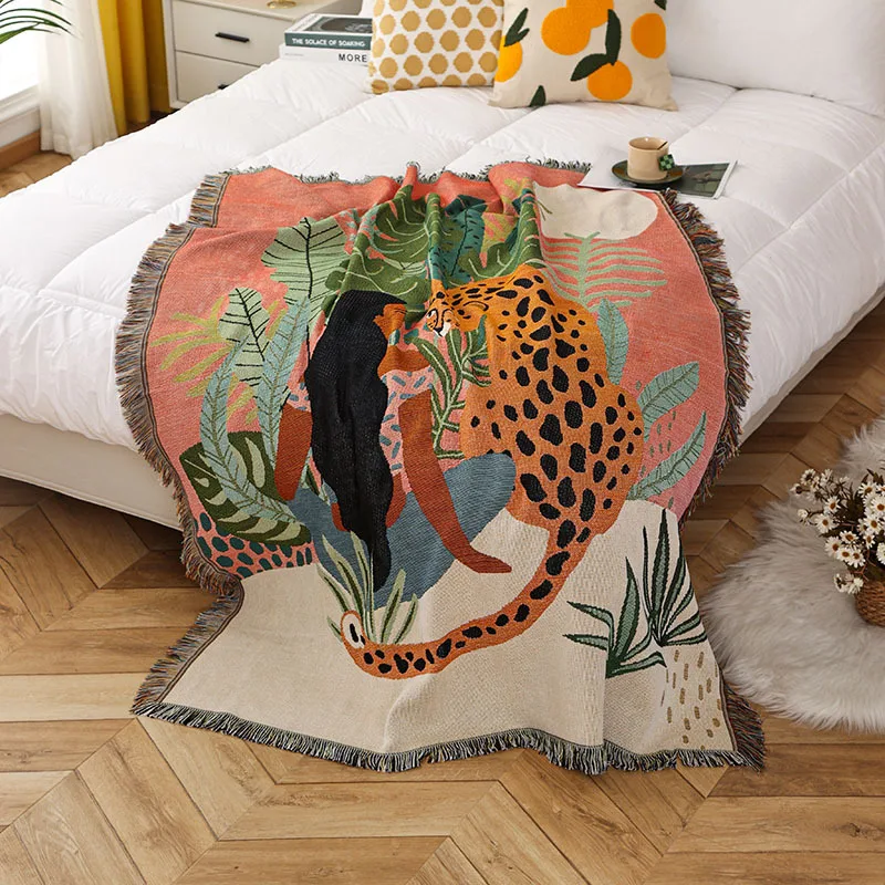 Women Leopard Throw Blanket Image 6