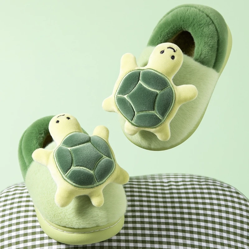 Warm Furry Kids Slippers for Girls Winter