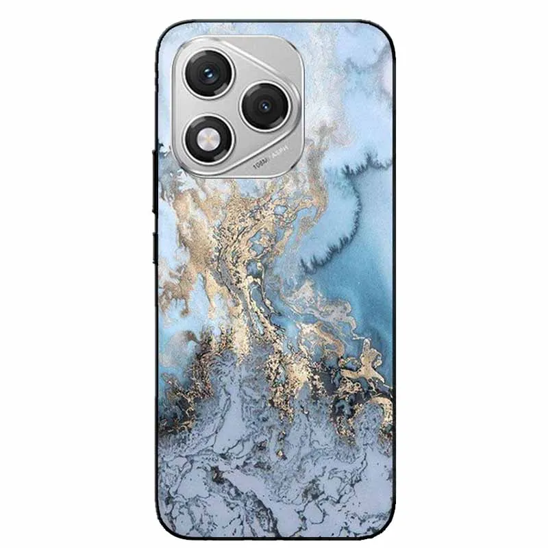Marble Painted Silicone Back Cover Case – Premium Design