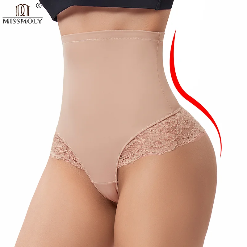 

Thong Control Panties For Women High Waist Butt Lifter Shapewear MISS MOLY Lace Sexy Tummy Slimming Lingeries Body Shaper Fajas