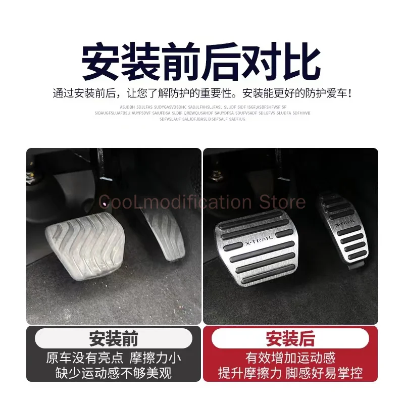 Car accessories, car pedals, pedal cover for Nissan X-Trail T32 X Trail Xtrail T32 T33 2014- Car Foot Accelerator Brake Pedals Cover Pads