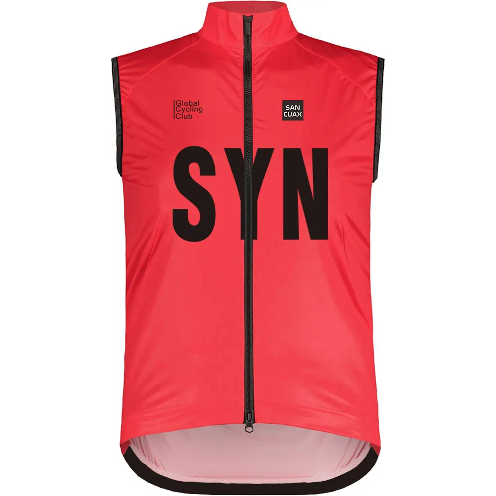 SYN SANCUAX Summer Cycling Sleeveless Jerseys Windproof Sport Run Vest Mountain Bike Sleeveless Cycling Vest Men's Cycling Gilet 5