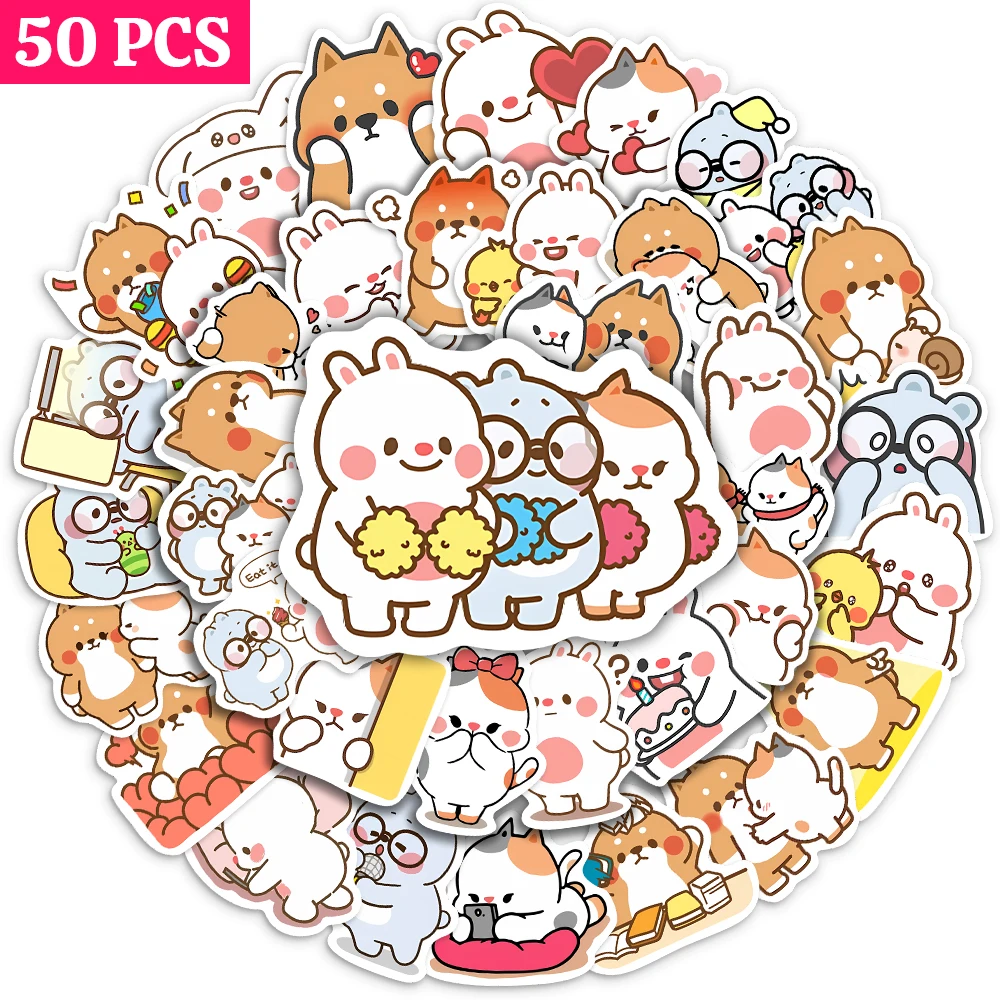 10/25/50PCS Kawaii Cartoon Anime Tonton Friends Stickers Waterproof Scrapbooking Material Notebooks Laptop Luggage Guitar Toy