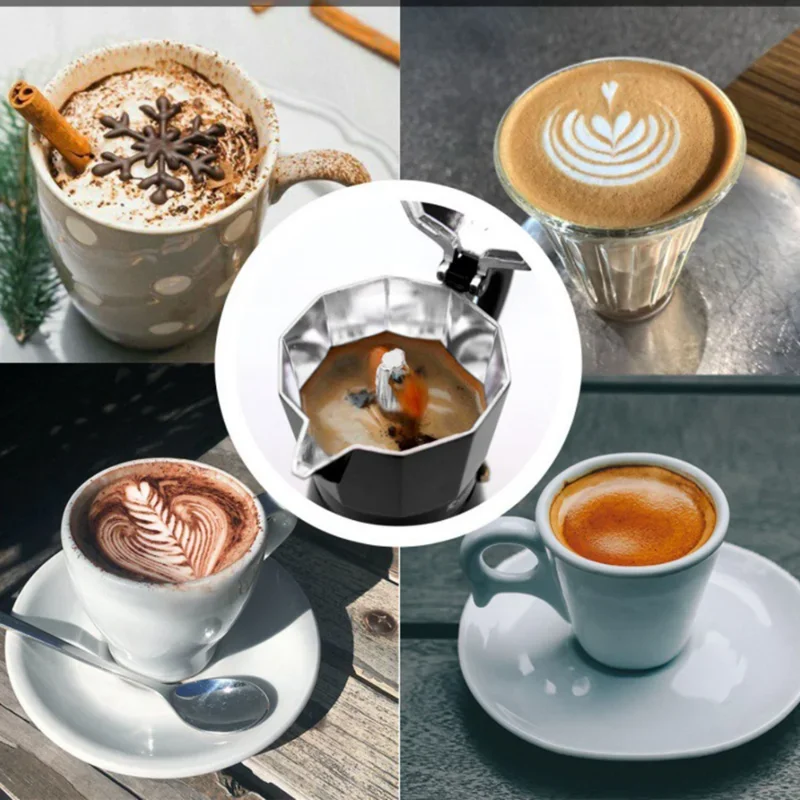Moka Pot Italian Coffee Machine Espresso Aluminum Geyser Coffee Maker Kettle Latte Stove Classic Barista Accessories espresso coffee maker coffee maker coffee pot espresso maker coffee kettle coffee maker accessory 600ml