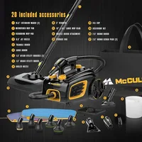 McCulloch MC1375 Canister Steam Cleaner with 20 Accessories, Extra-Long Power Cord, Chemical-Free Cleaning for Most Floors 2