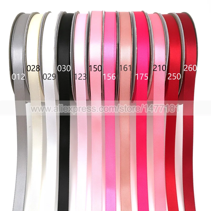 25Yards) 3/8 9mm Satin Ribbon High Quality Double Face 100% Polyester  Double Sided Tape Gift Wrapping Wedding Crafts 642101