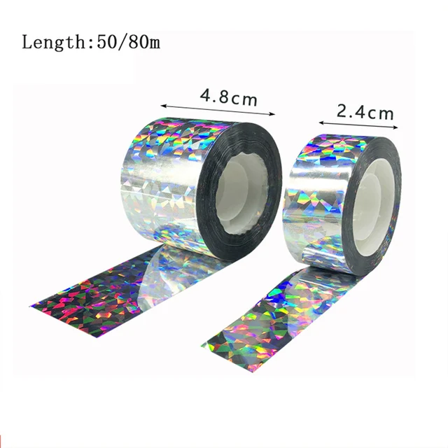 1 Gördülő Flash Fényvisszaverő Madár Ijesztő Szalag Anti Öv Kis Állatok Lézeres Relevelő Szalagok Kerti Gyümölcsös Kártevőirtás - Image 6