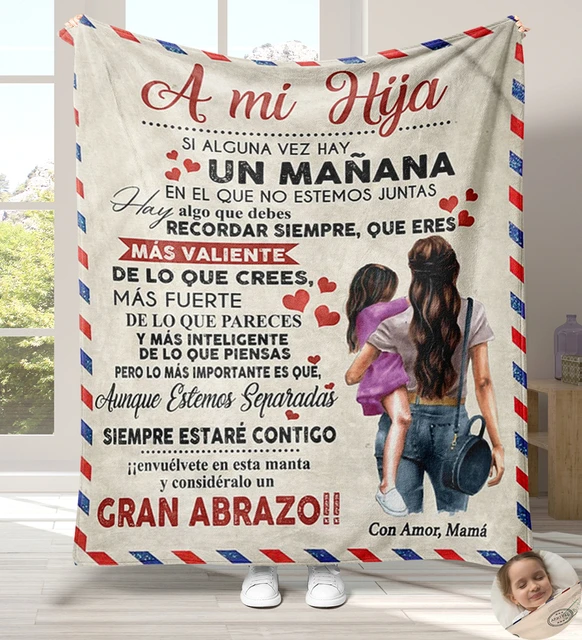 Manta de Lana personalizada para mi hija, hijo, nieta, Idea de regalo de  cumpleaños, manta de