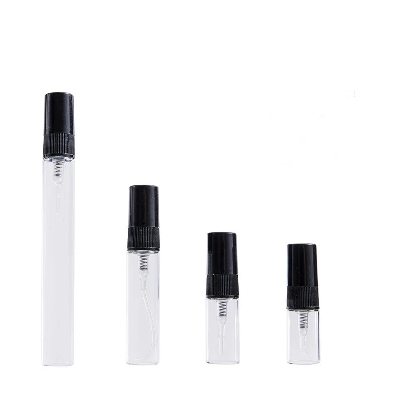 

10PCS/set Multi Size Transparent Empty Perfume Sample Bottles Portable Refillable Glass Perfume Sprayer Pump