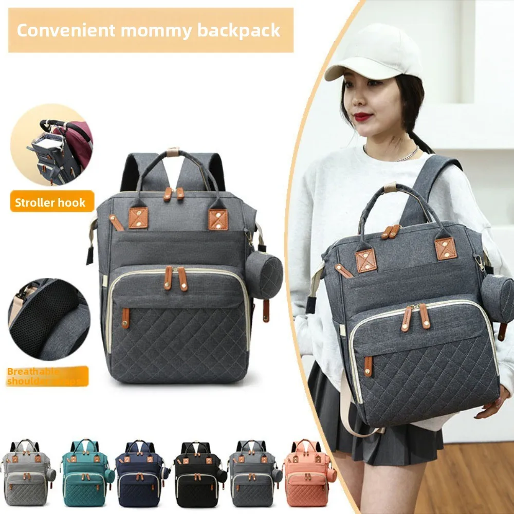 Oxford cloth Mommy Bag Dry-wet Separation Multi-Functional Nappy Backpack Foldable Large Capacity Baby Diaper Backpack