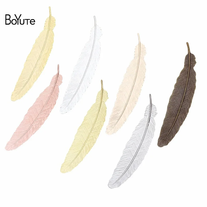 1 Set Metal Brass Alloy Stainless Steel Bookmarks Colorful Tassel Big  Pendants DIY Jewelry & Crafts Feather Bookmark Making Kit - AliExpress