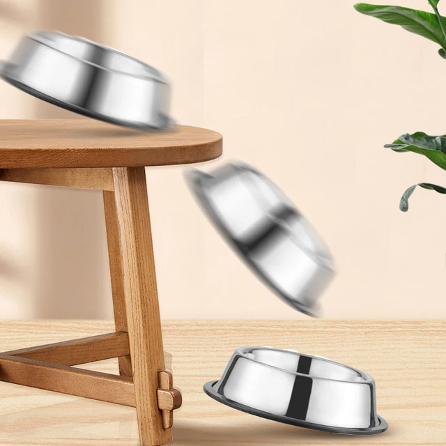 Stainless Steel Pet Dog Bowl Stainless Steel Feeder Skidproof Anti-ant Shape Cat Dog Bowls Food Accessories Pet Supplies 6 Sizes 6