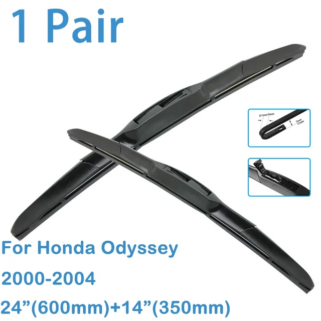 Car Wiper Front Wiper Blades 24"+14" For Honda ODYSSEY 20002004 Fit U