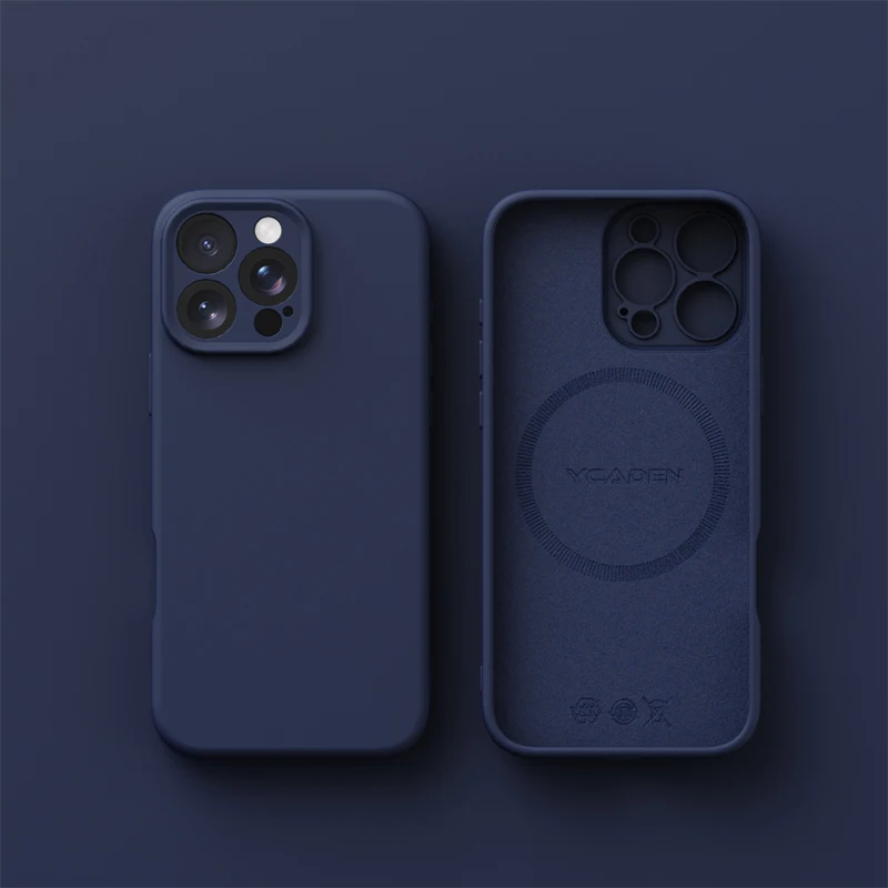 Magnetic Liquid Silicone Phone Case with Wireless Charging Soft Cover
