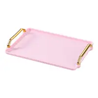 Rectangle Serving Tray Luxury Multipurpose Rectangular Art Tray Platter for Snacks Meals Breakfast Coffee Table Bathroom Vanity 2