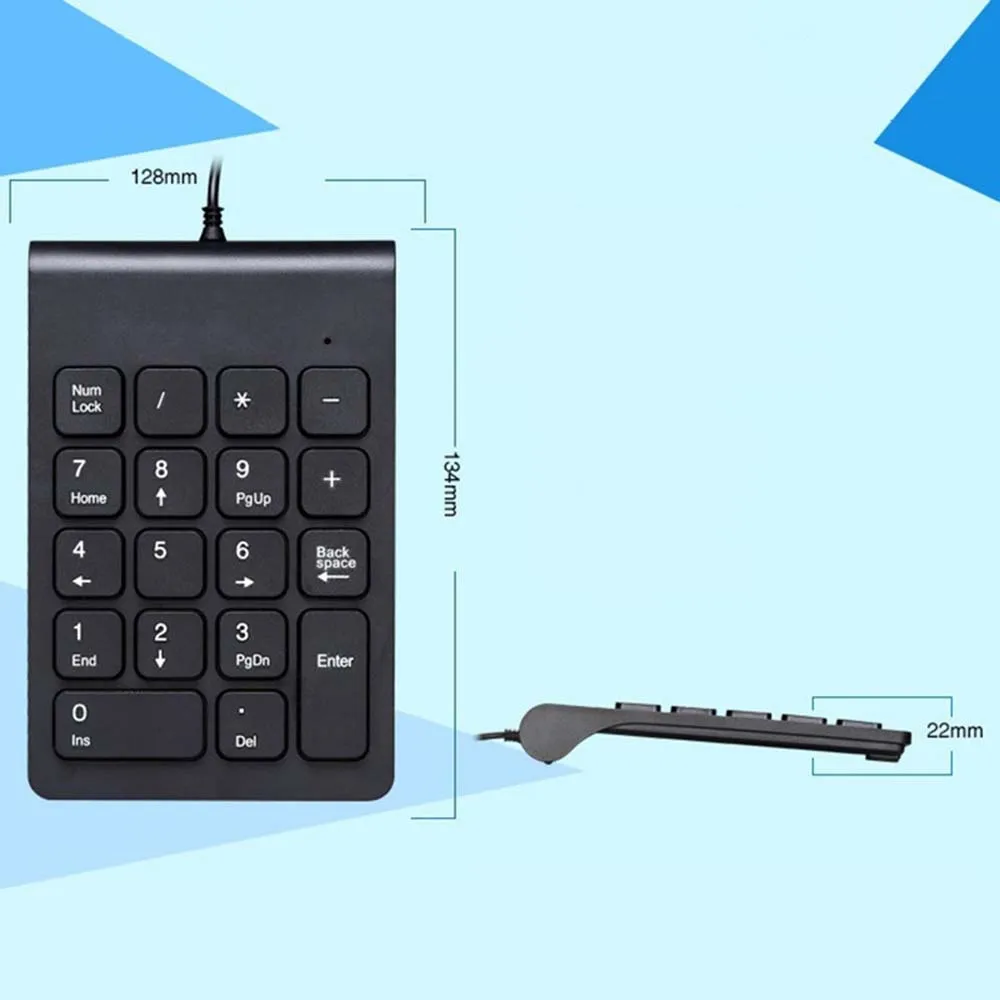Portátil Ultra-fino Teclado Digital sem Fio Teclado Numérico Bloco de Números Laptop pc Notebook Desktop 18 Chaves - Imagem 4