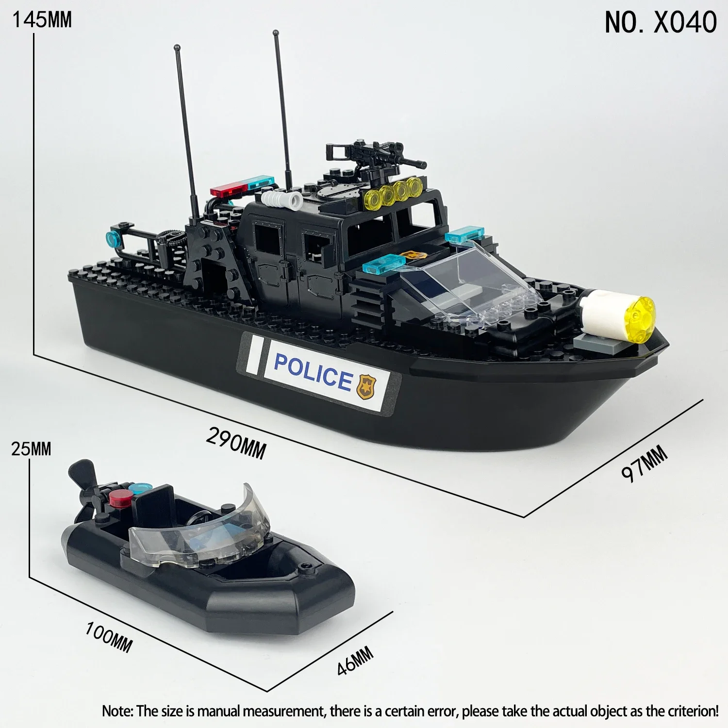 Building Blocks Toys Coast Guard Tomahawk Ship Building Area Set City Police Patrol Ship Particle Brick Toys for Boys Children - 5