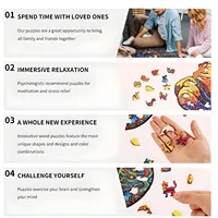 Round Peacock Wooden Jigsaw Puzzle Irregular Animal Shaped Wooden Puzzle Adult Puzzle Toys Festival Gift For Friends and Family 5