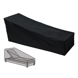 Deluxe Outdoor Lounger Protective Covers - Waterproof & UV Resistant - 1Pcs (Black)