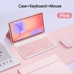 Versatile Tablet Case with Detachable Keyboard and Pencil Holder - Spanish (Pink 2)