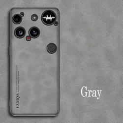 Luxury Sheepskin Leather Shockproof Silicone Phone Case - Nothing Phone (3) (Gray)