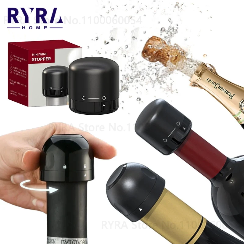Bar Wine Bottle Stopper Wine Bottle Plug Champagne Stoppers Bottle Cap Wine Stoppers For Bottles Wine Vacuum Pump Bottle Cap