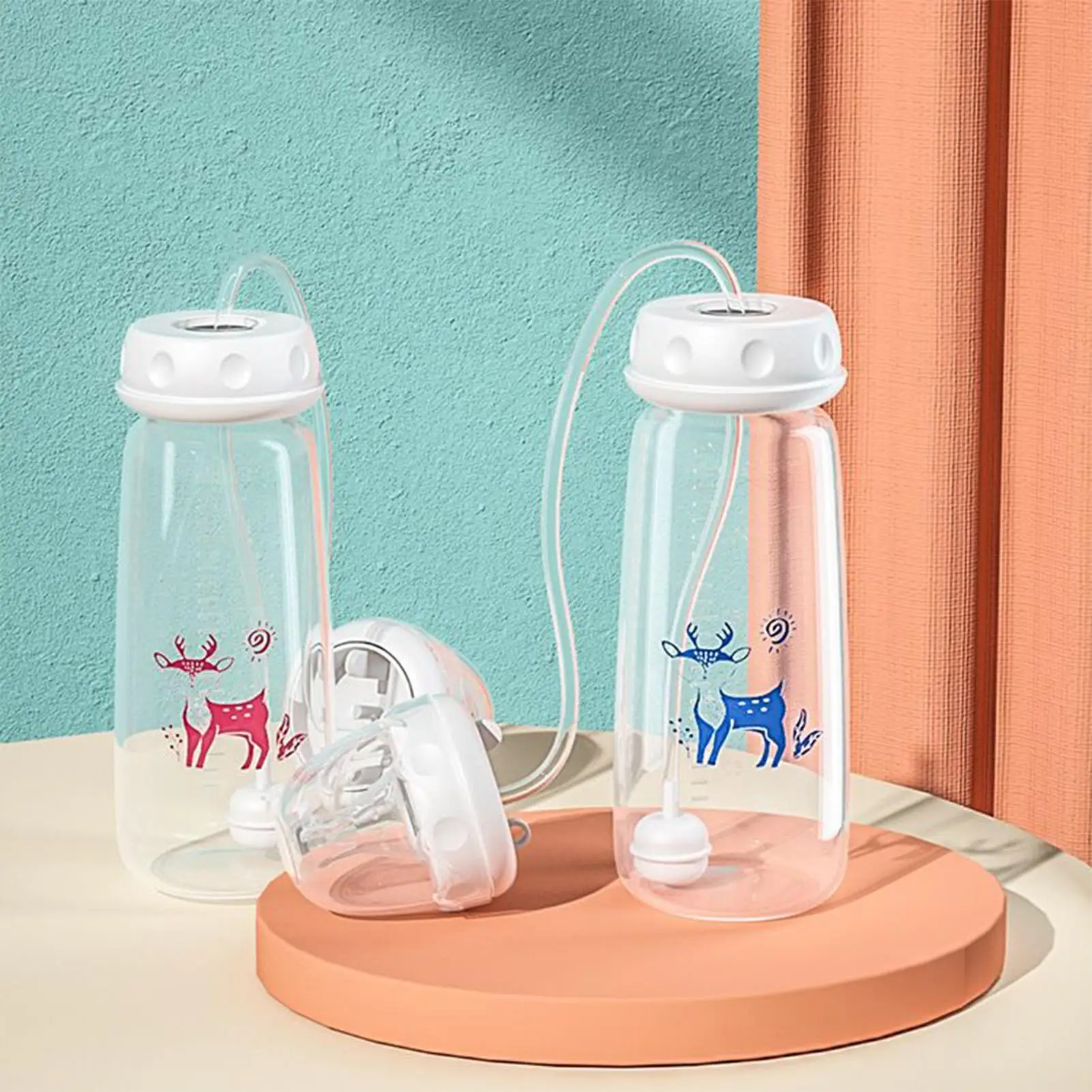 240ml 와이드넥  수유병  우유병 핸즈프리 배앓이 방지 병 배앓이 방지 수유 시스템 병