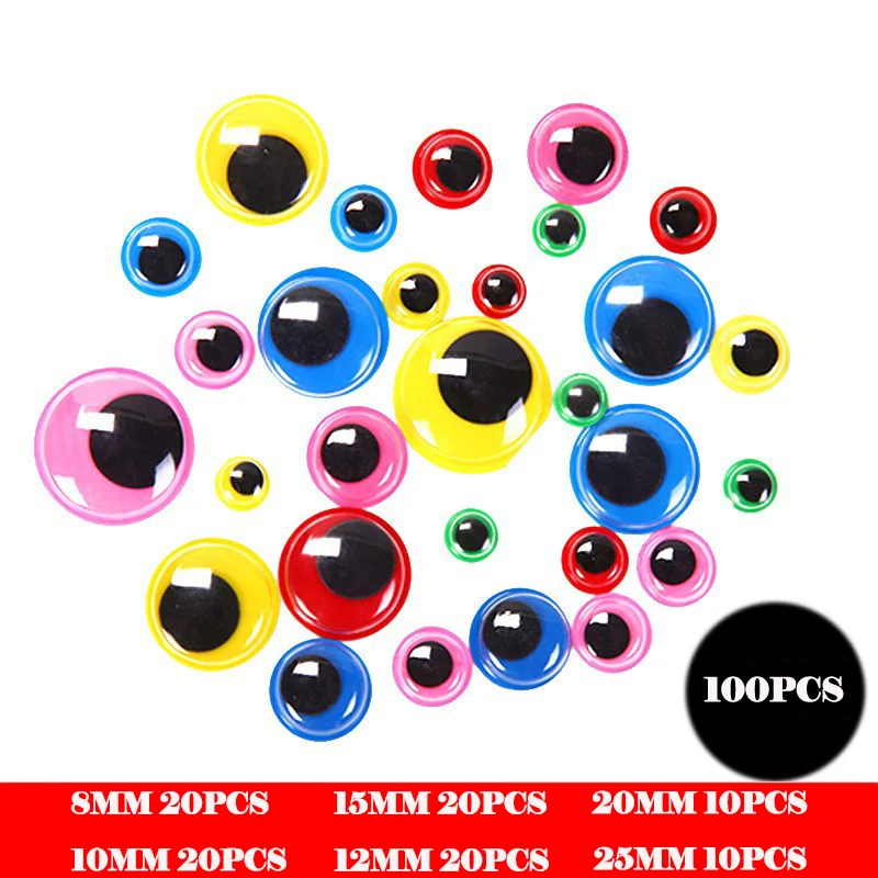 730 Pieces Wiggly Googly Eye Self-adhesive Sticky DIY Handmade Eyes  Workshop Children Toys Crafts Art Accessories - AliExpress