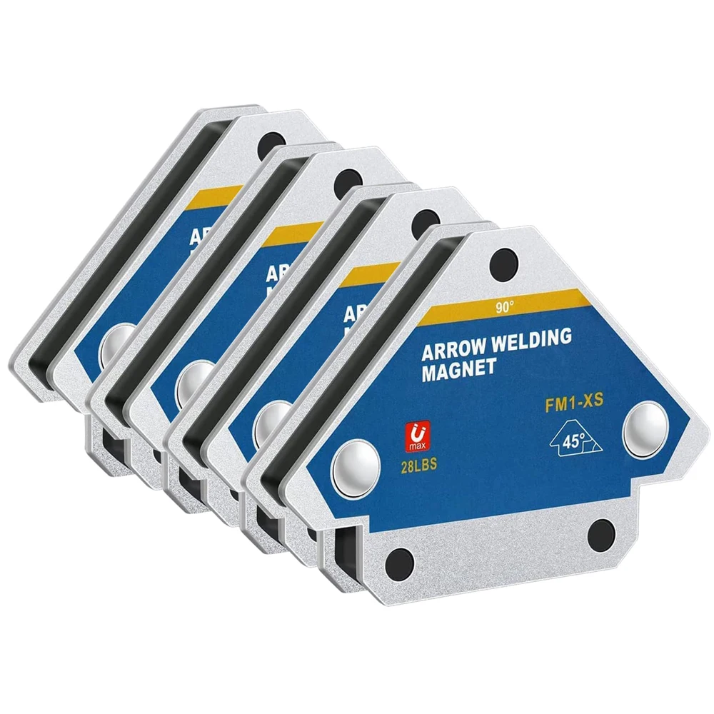 

Hot 4pcs 50KG Magnetic Welding Holders Angle Solder Arrow Magnet Weld Fixer Positioner Ferrite Holding Auxiliary Locator Tools