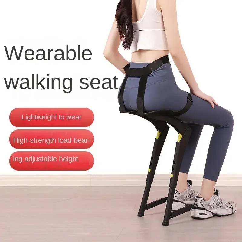 Exoskeleton Wearable Sports Lightweight Folding Chair Fishing Outdoor Portable Travel Multifunctional Seat Stool with folding chair retractable stool fishing accessory fishing chair tray