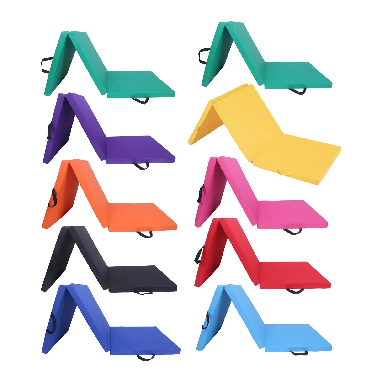 Three Fold Folding Thick Exercise Mat Yoga Pad Men Women Home Gym Yoga Mat for