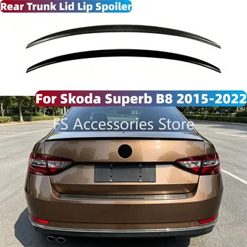 Spoiler posteriore per bagagliaio auto per Skoda Superb B8 2015-2022 nero lucido/effetto carbonio accessori auto