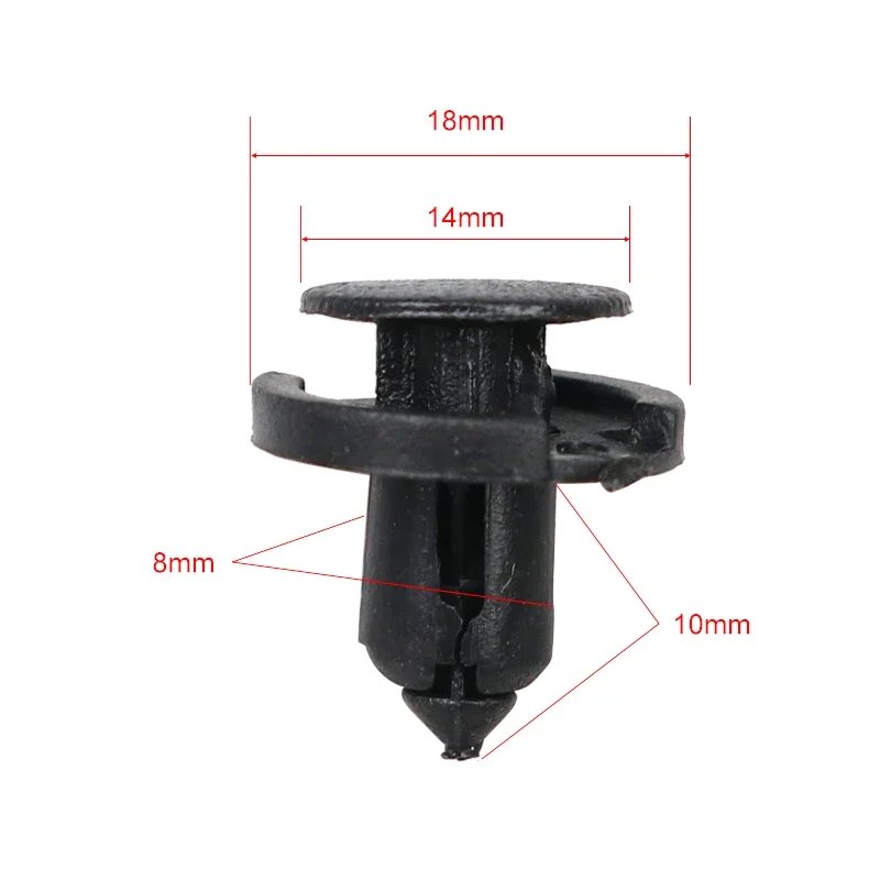 Auto Fasteners Rivets Clips 10/20/50pcs 8mm Diameter for Vehicle Car Bumper Door Panel Fender Liner