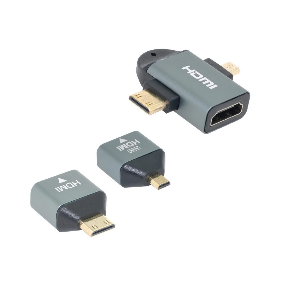 Cy Xiwai Micro Mini Hdtv Maschio A Hdtv 1.4 Femmina Adattatore Combinato 2 In 1 4K @ 60Hz 3 Pz/Set