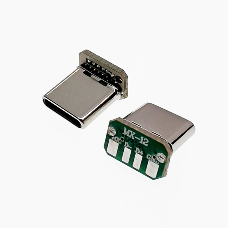 

1Pc Brand New High Quality Type C Vertical Patch Board 4 Welding Wire Data Band PCB USB Board Male Head Connector