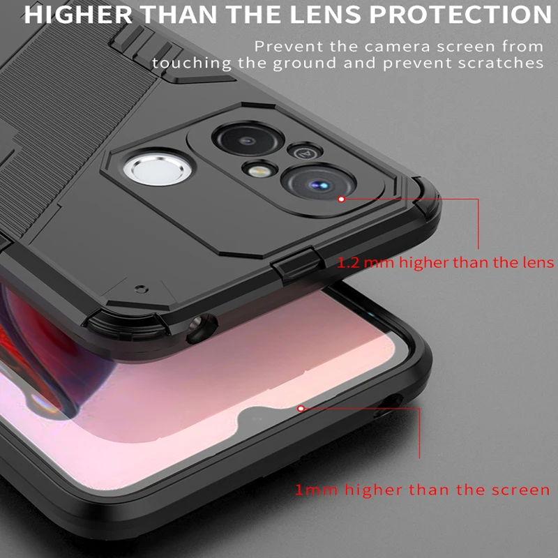 Durable Armor Holder Back Phone Case with Stand Feature